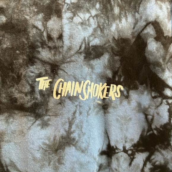 THE CHAINSMOKERS Sz L Tie Dye World War Joy Concert Short Sleeve Tee T-Shirt - Picture 2 of 5